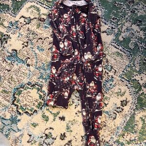 Festive Santa Motorcycle Bamboo Convertible Romper